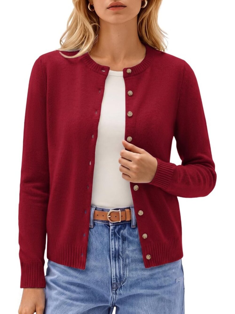 Cozy Cashmere Cardigan Sweater for Women | Merino Wool Fall Fashion Essential